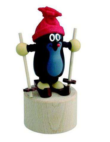 Der kleine Maulwurf als Skifahrer - Drückfigur