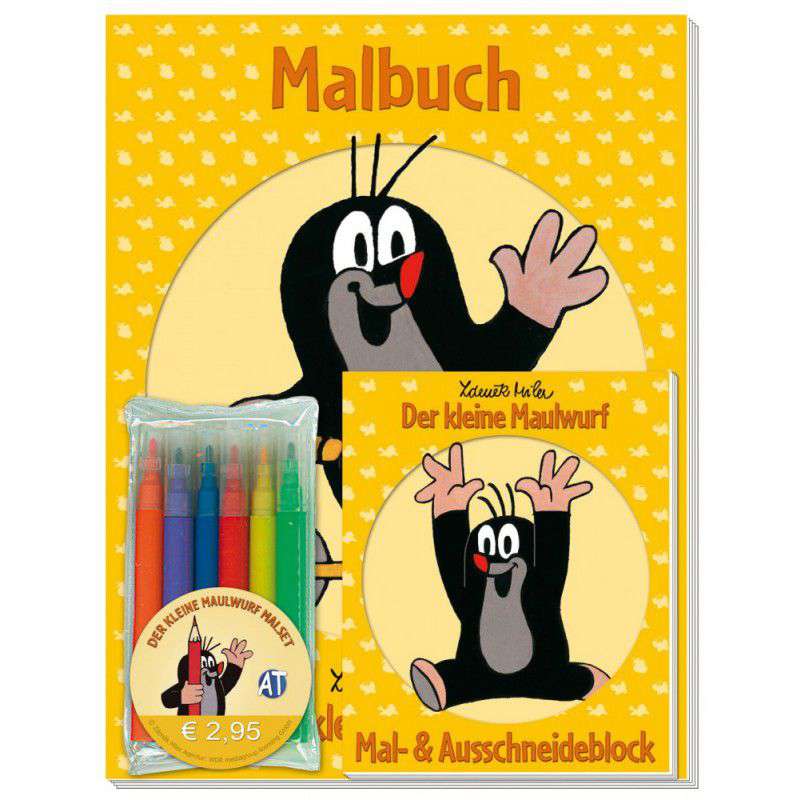 Malset mit Stiften - der kleine Maulwurf