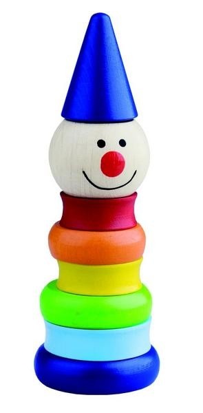 Stapelturm Clown aus Holz